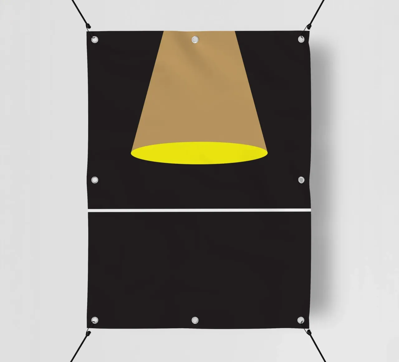 Illustrazione lampada a luce scura telo in pvc da galihstudio