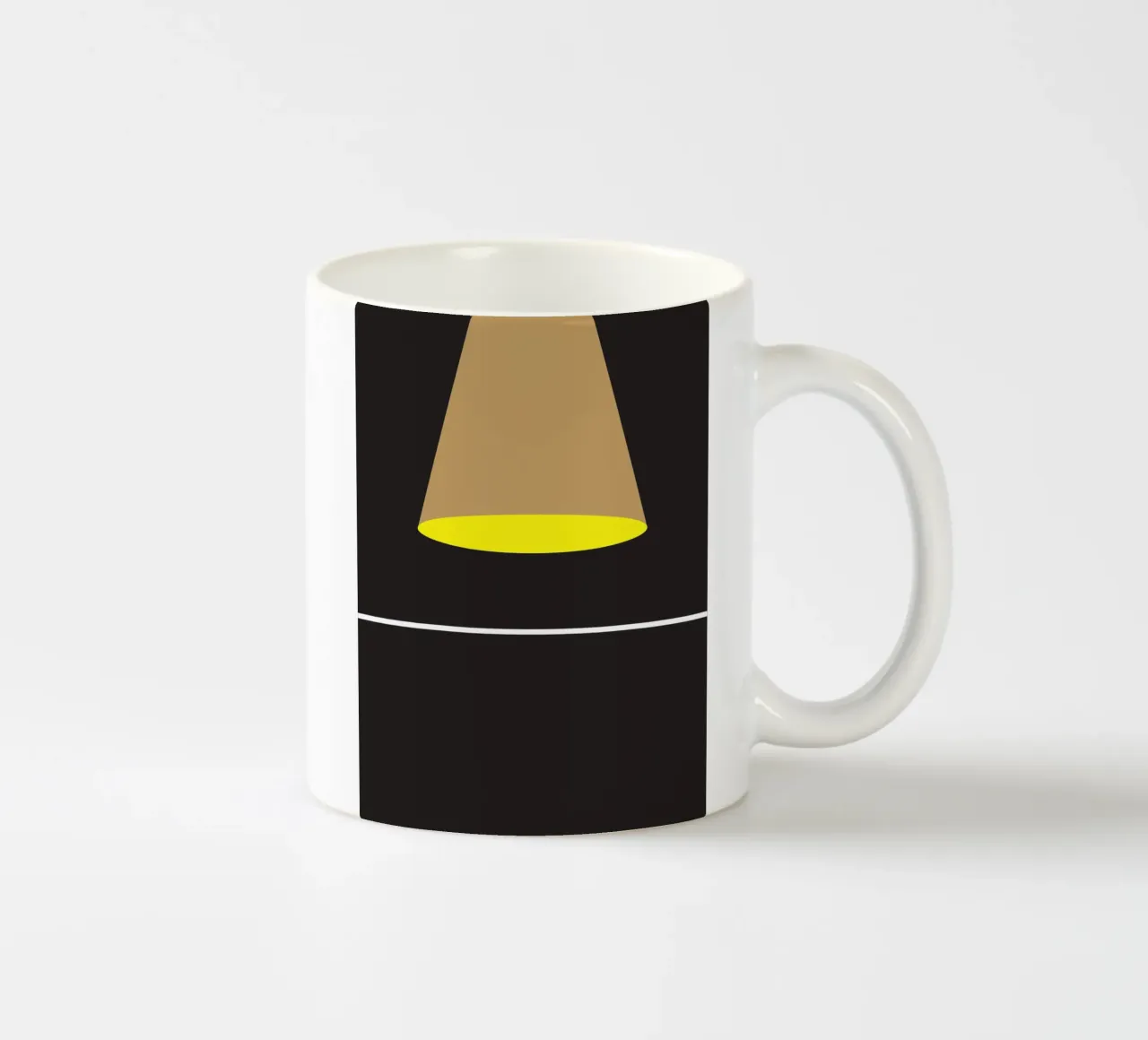 Illustrazione lampada a luce scura tazza in ceramica da galihstudio