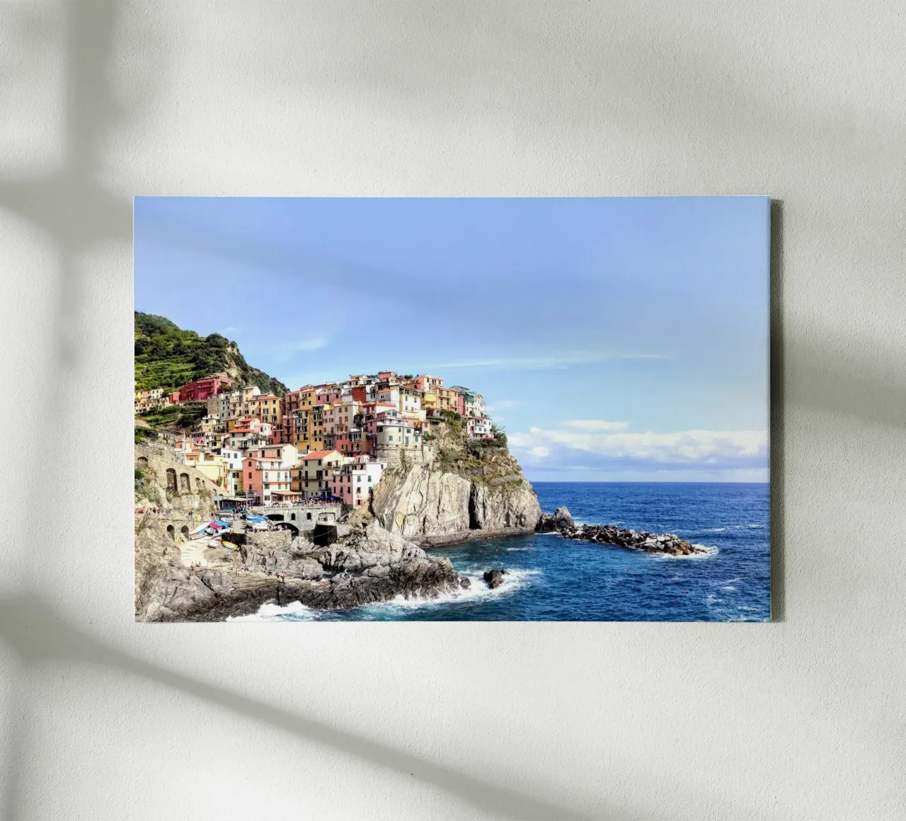Italy #01:  Color Meets the Sea in Manarola canvas by zenitt