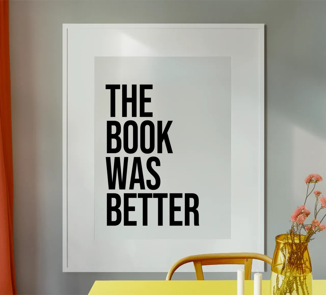 Il libro era una citazione migliore poster con telaio in legno da Paigaam Studio