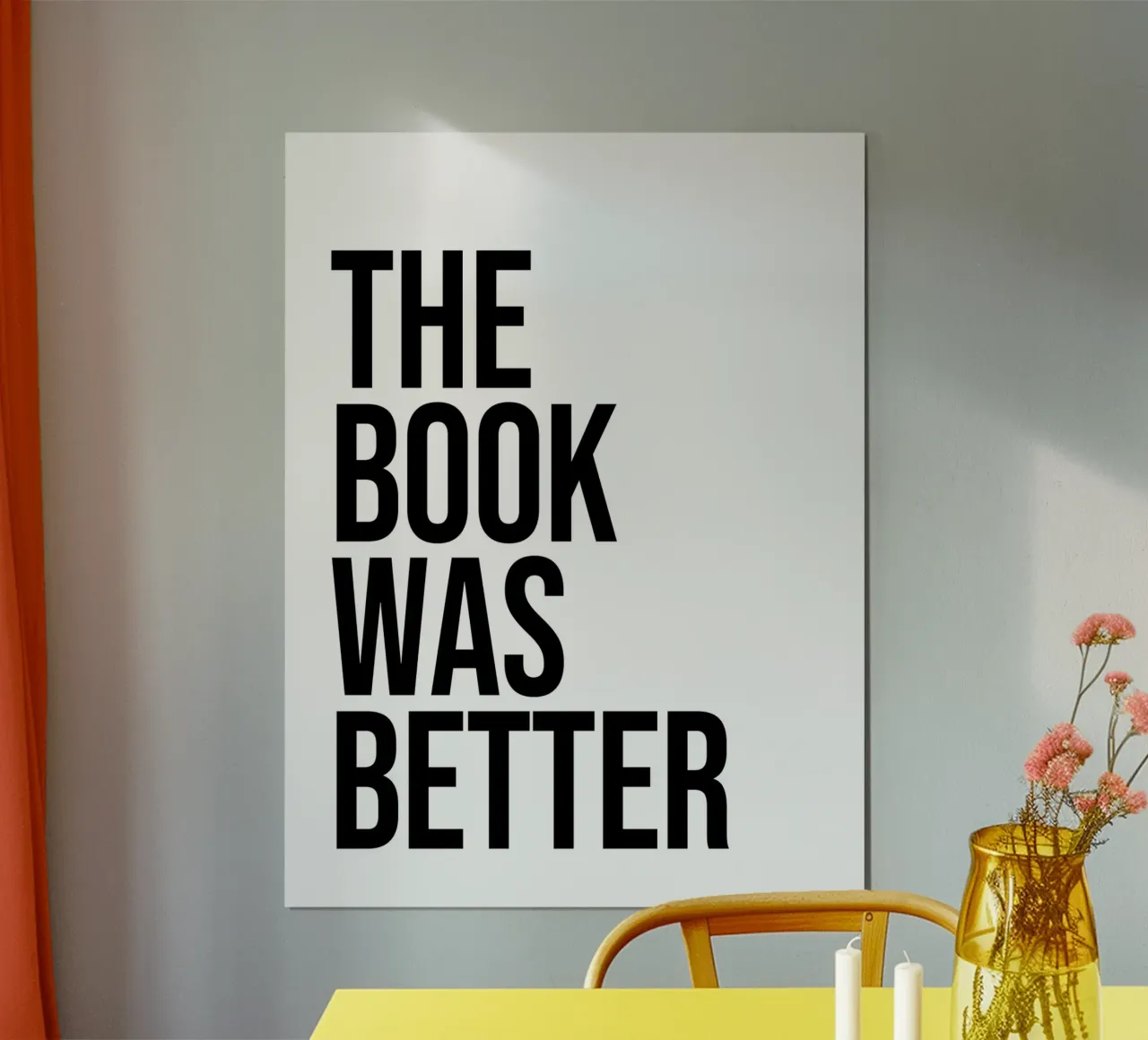 Il libro era una citazione migliore poster con telaio in legno da Paigaam Studio