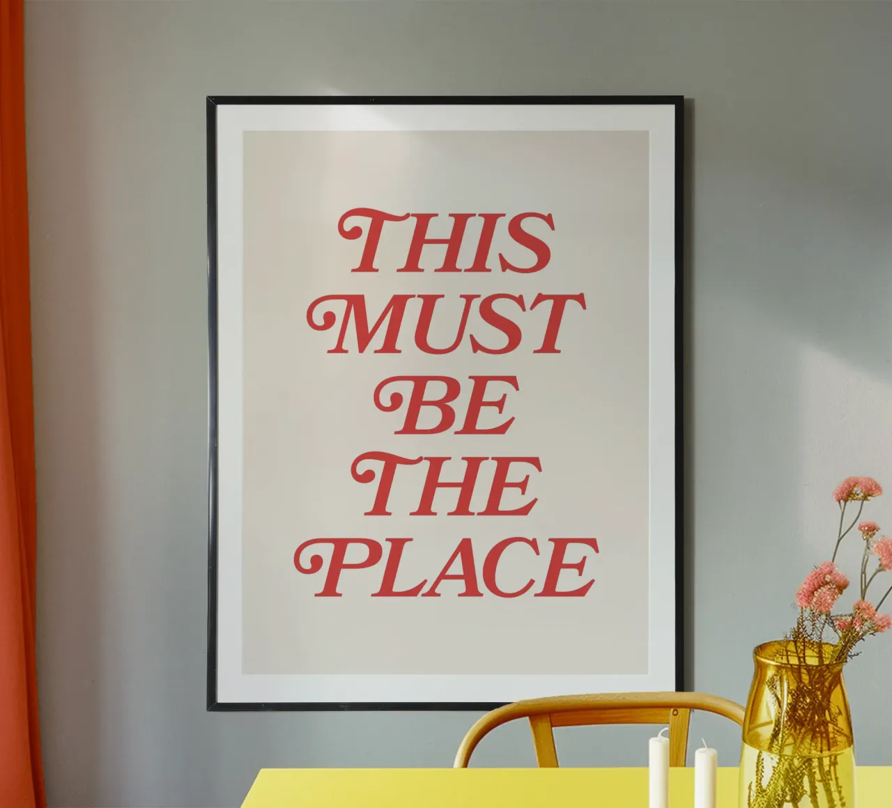 Questo deve essere il posto (Beige & Red Tone) carta hahnemühle da Paigaam Studio