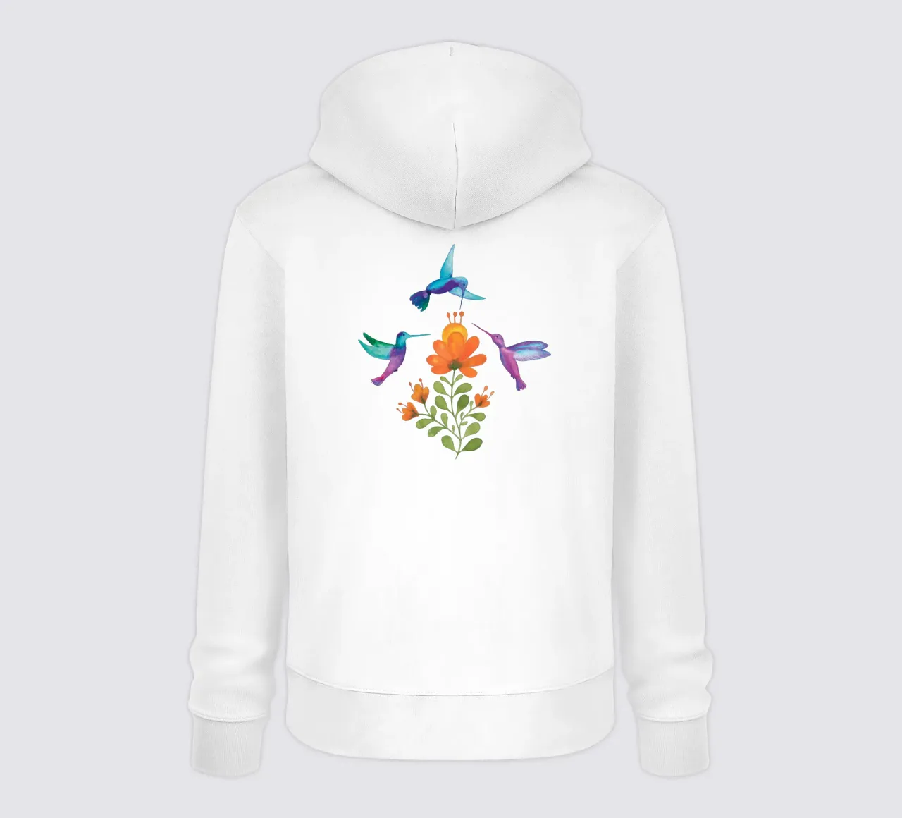 Colibrì e fiori felpa con cappuccio da Stefanie Guckau