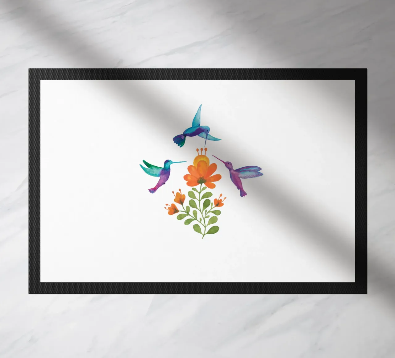 Colibrì e fiori zerbino da Stefanie Guckau