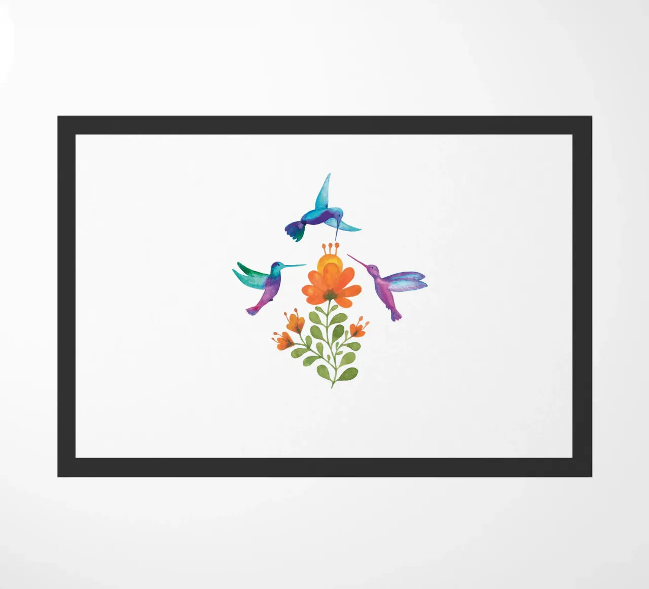 Colibrì e fiori zerbino da Stefanie Guckau