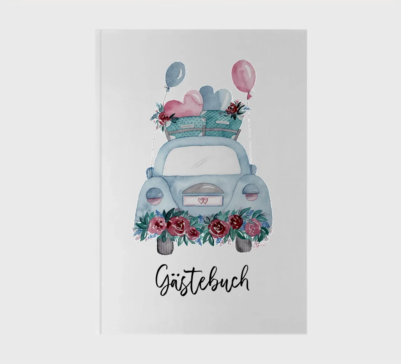 Hochzeitsauto Vintage notebook by Stefanie Guckau