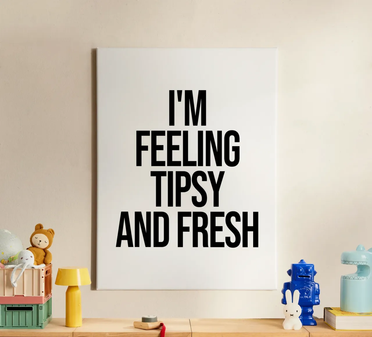 Mi sento alticcio e fresco di citazione tela da Paigaam Studio