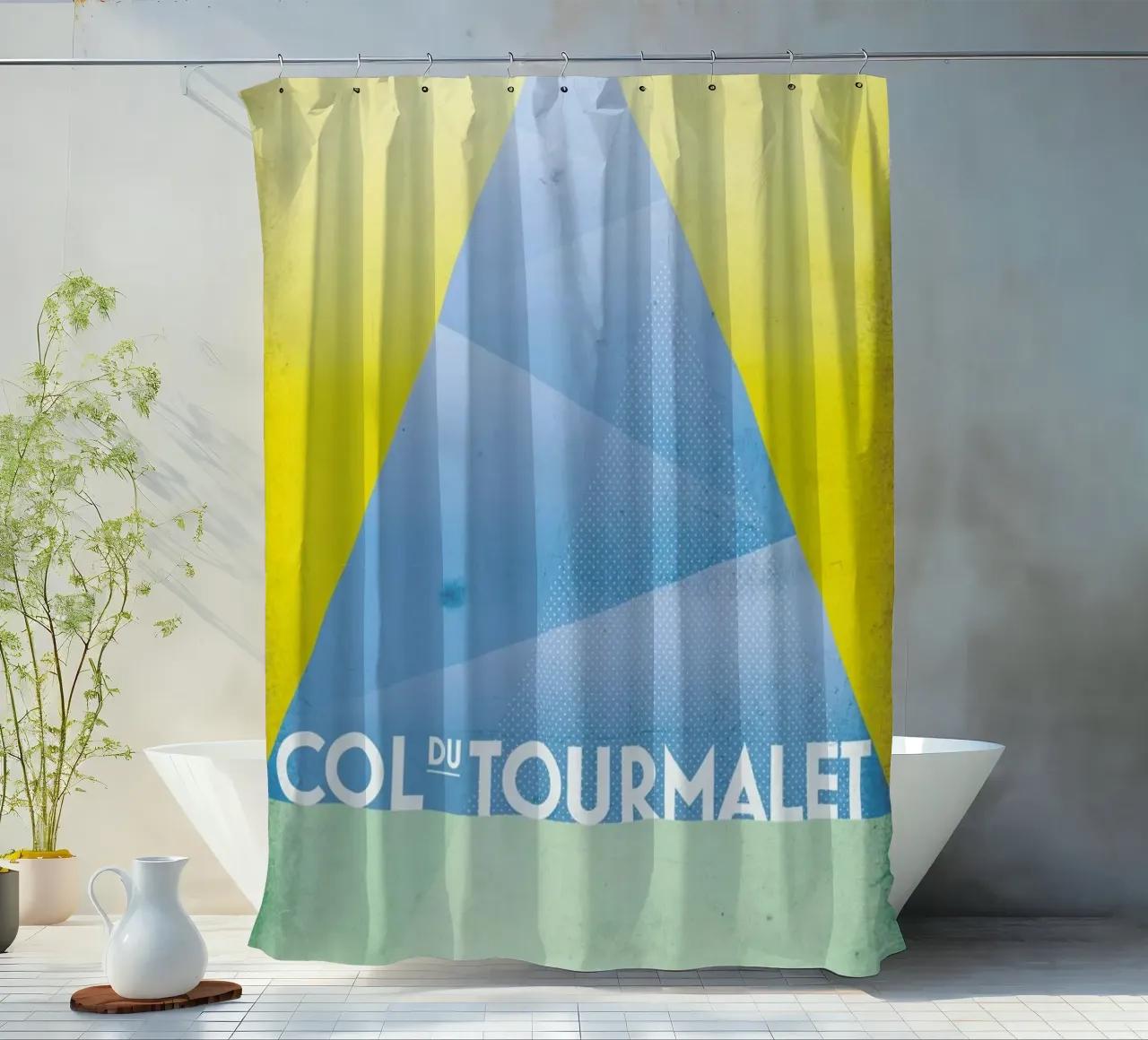 Col du Tourmalet shower curtain by Benjamin Andresen
