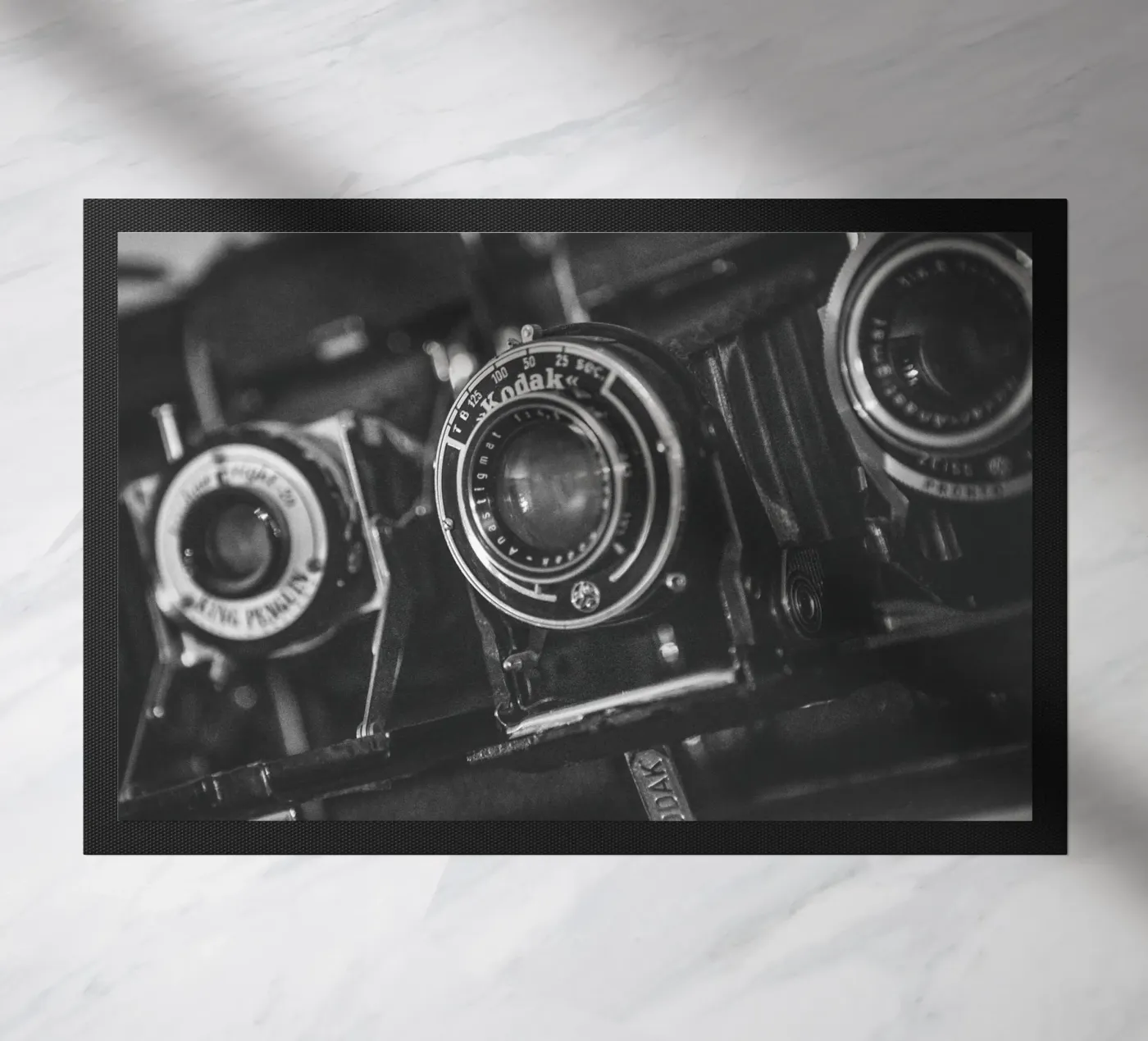 Folding Cameras doormat by Dave Hare Photography