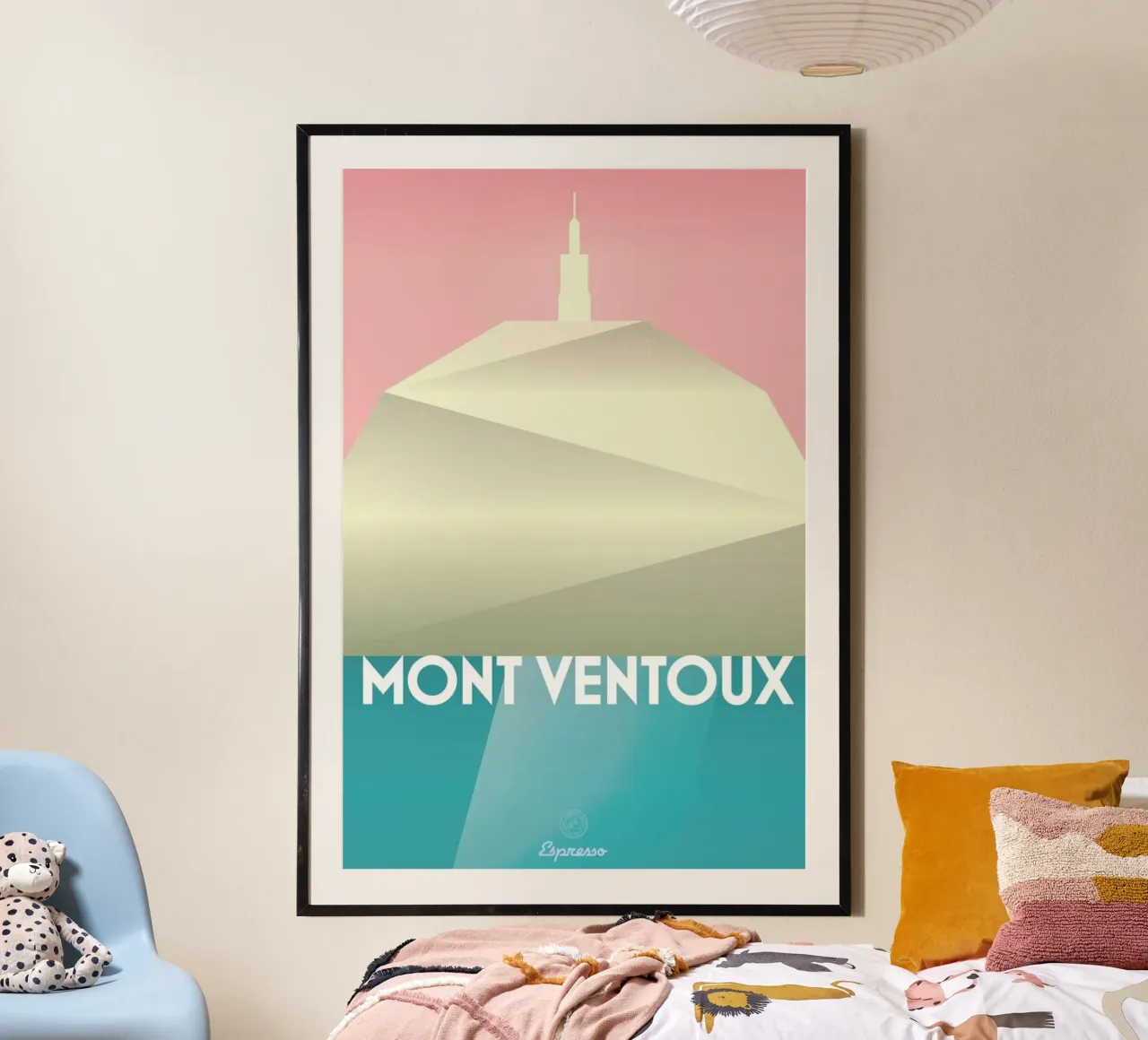 Mont Ventoux II poster met houten frame van Benjamin Andresen