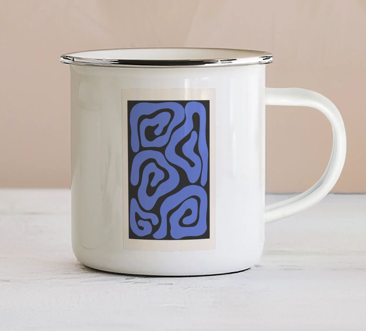 Linee enigmatiche tazza in smalto da RS LAB STUDIO