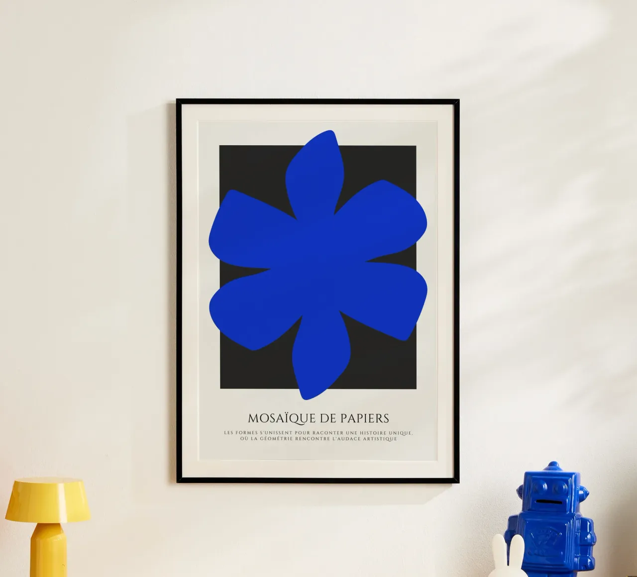 Il fiore blu poster con telaio in plastica da RS LAB STUDIO