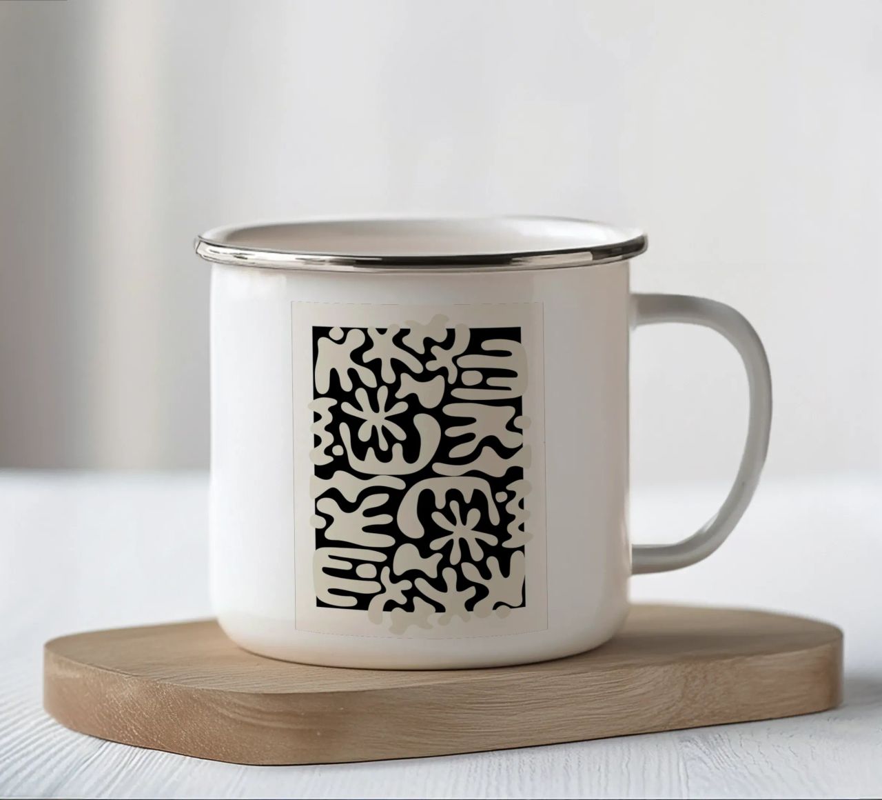 Espressione di forme decostruite tazza in smalto da RS LAB STUDIO
