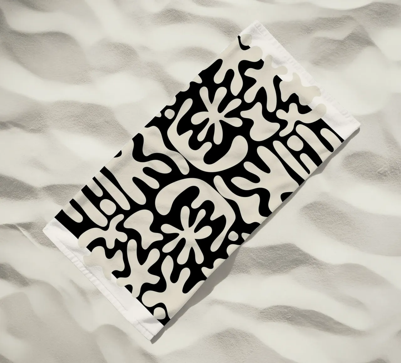 Expression of deconstructed forms beach towel by RS LAB STUDIO