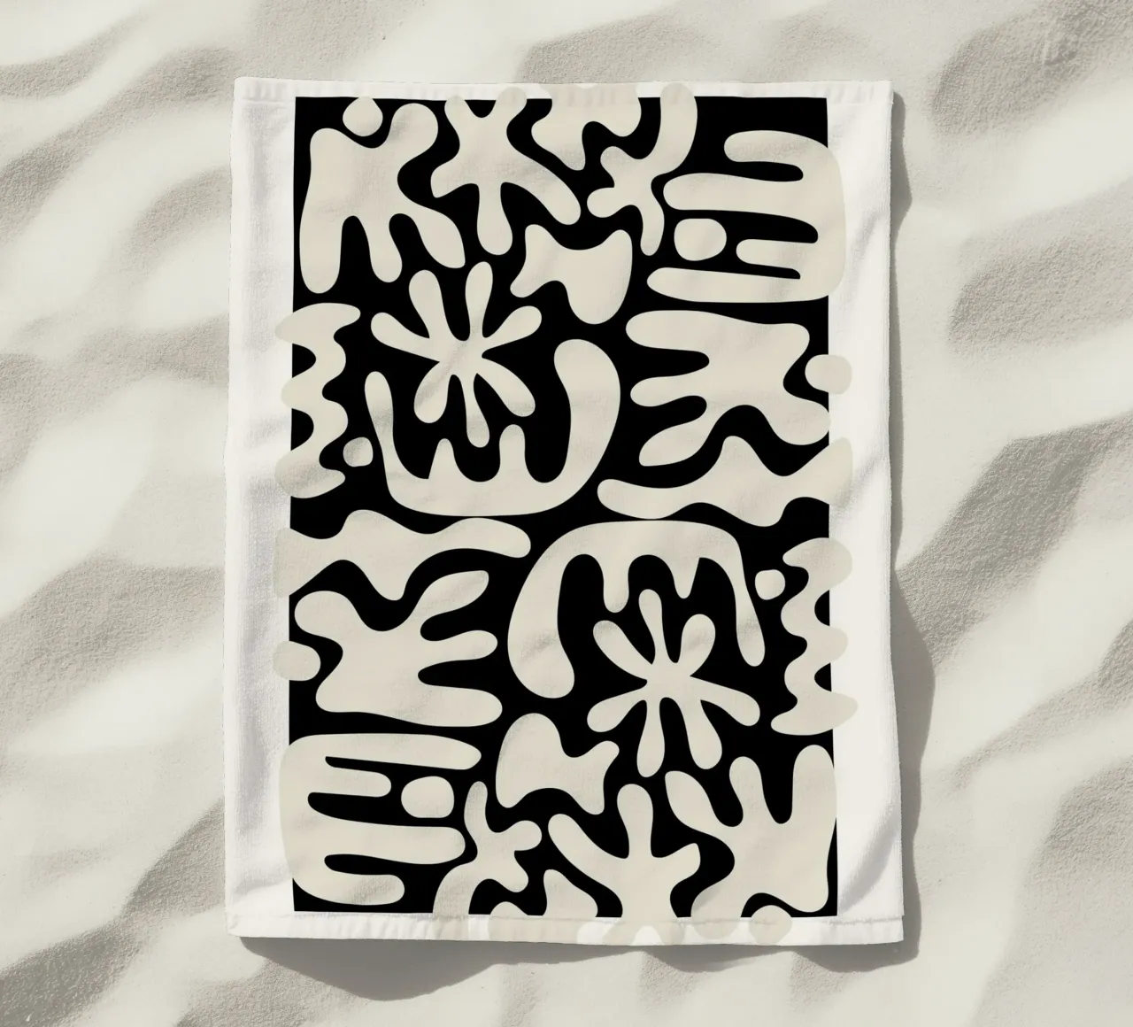 Expression of deconstructed forms beach towel by RS LAB STUDIO