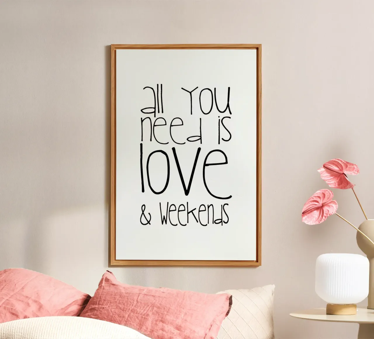 All You Need Is Love And Weekend pannello forex da Monika Strigel