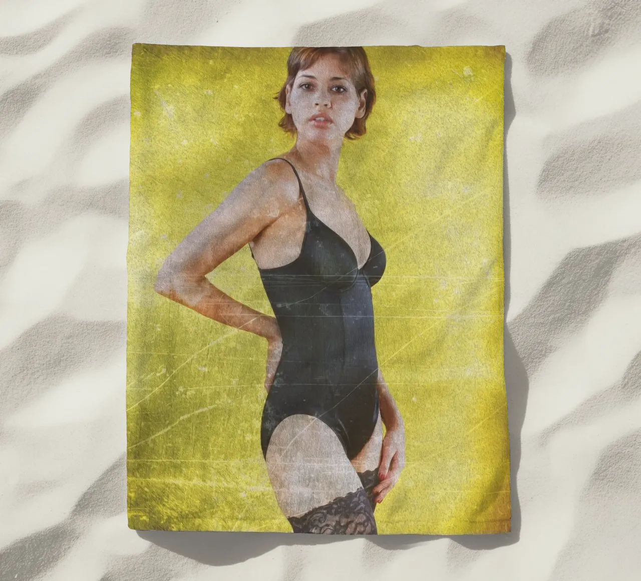 Alena in nero telo mare da Dave Hare Photography