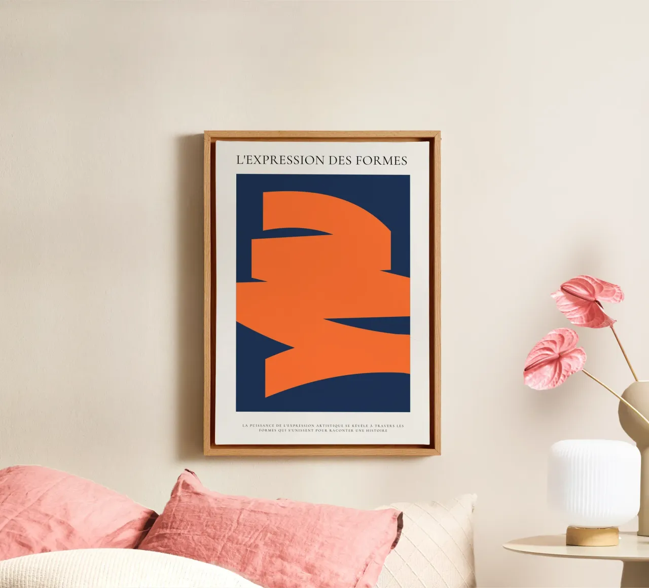 Captivating movements canvas with Floater frame by RS LAB STUDIO