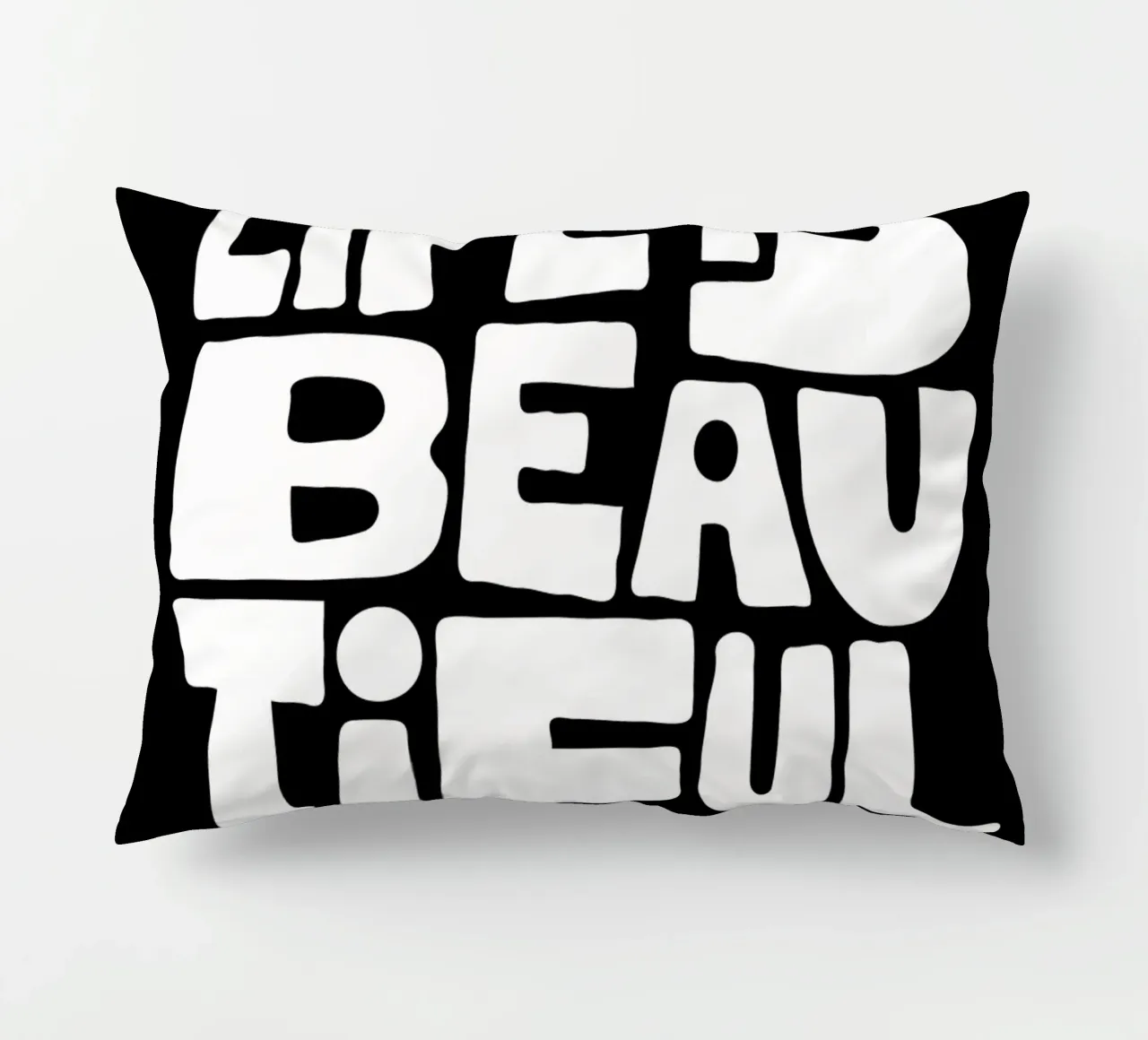 Life is Beautiful Typography cuscino da ramosashop