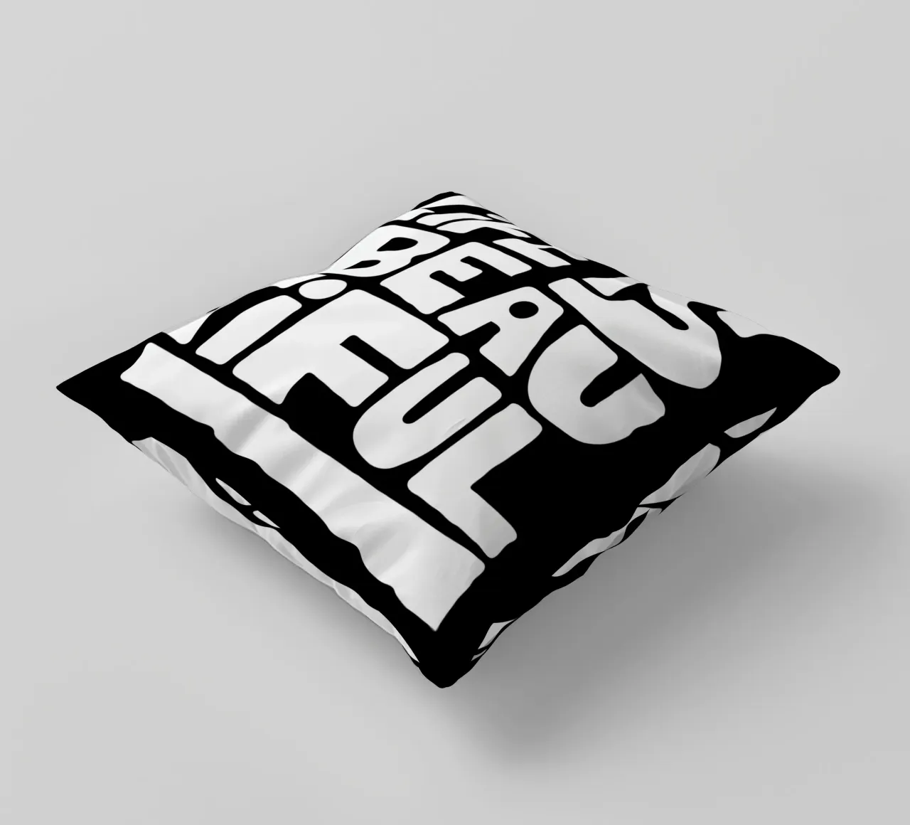 Life is Beautiful Typography cuscino da ramosashop