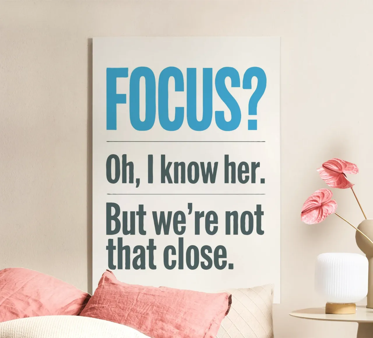 Focus? Funny Quote plexiglass da ramosashop