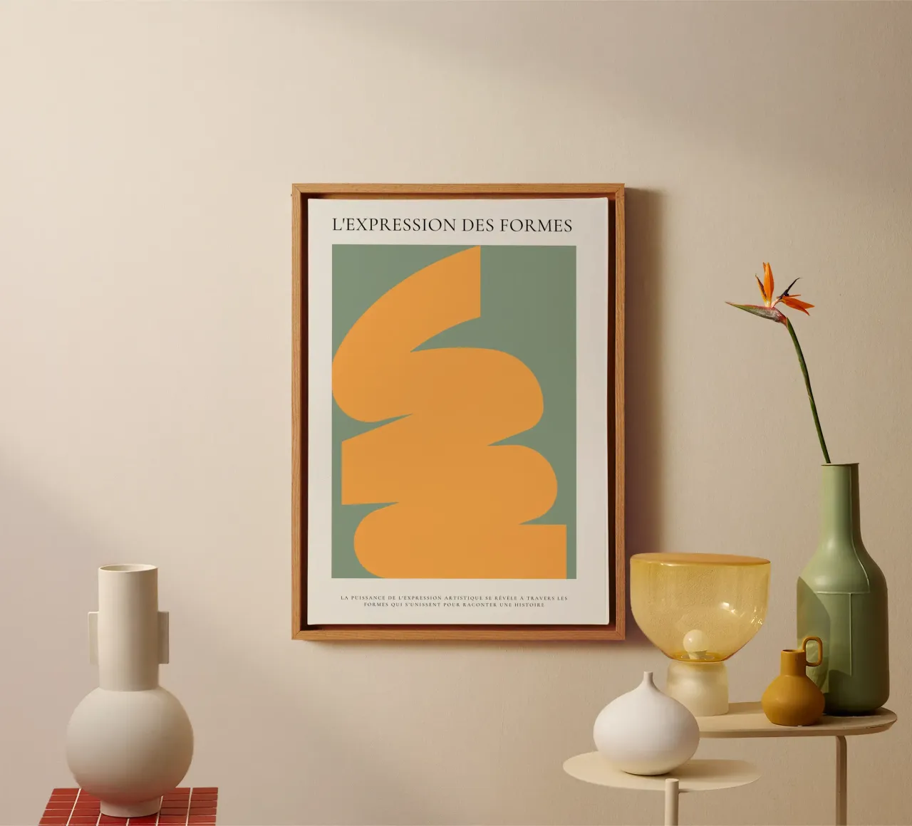Evocation abstraite canvas with Floater frame by RS LAB STUDIO