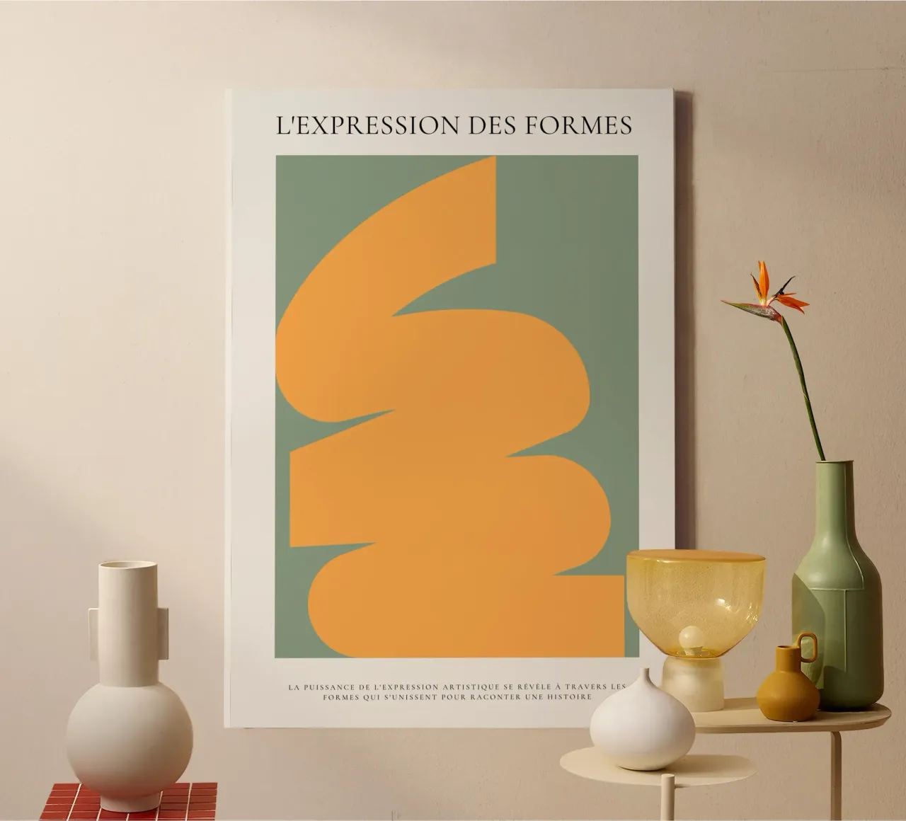 Evocation abstraite canvas with Floater frame by RS LAB STUDIO