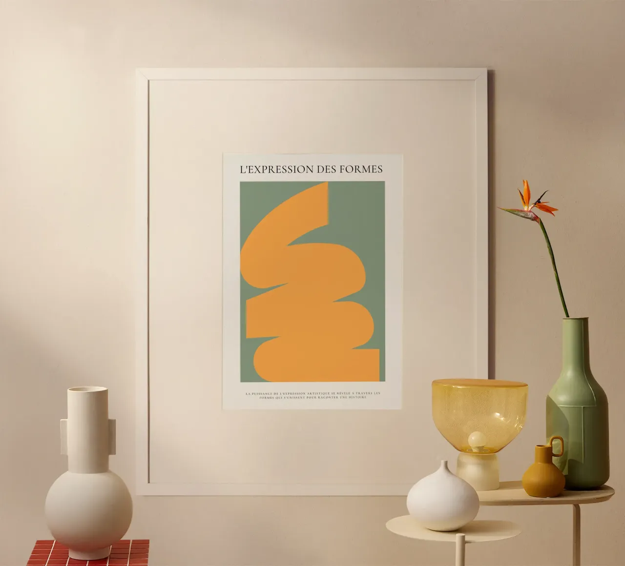 Evocazione abstraite poster con telaio in legno da RS LAB STUDIO