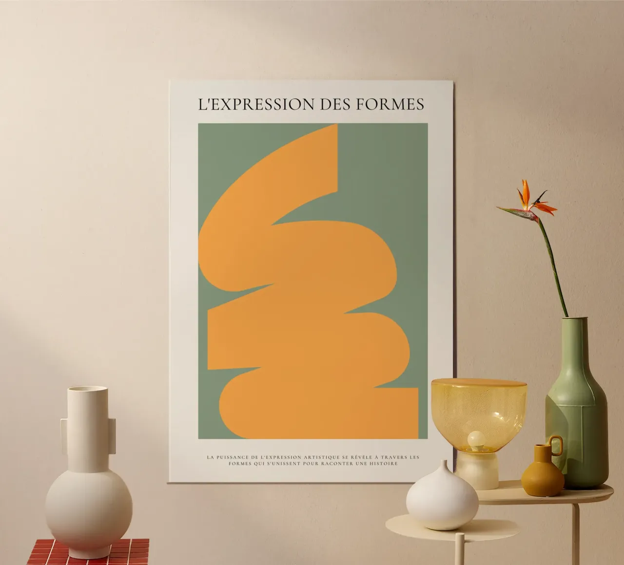 Evocazione abstraite poster con telaio in legno da RS LAB STUDIO