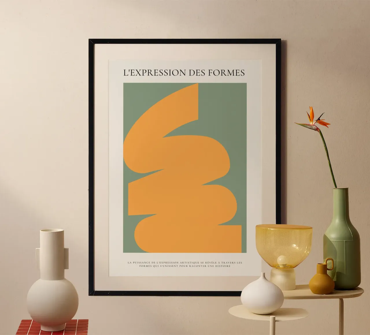 Evocazione abstraite poster con telaio in legno da RS LAB STUDIO