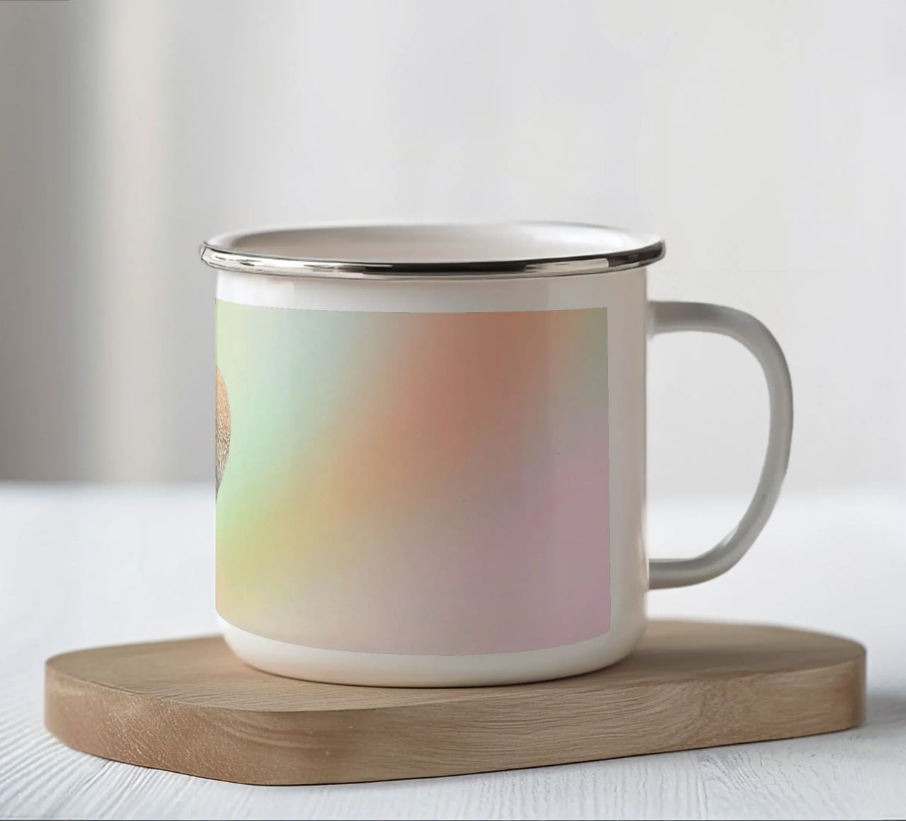 Cuore d'oro Arcobaleno tazza in smalto da Monika Strigel