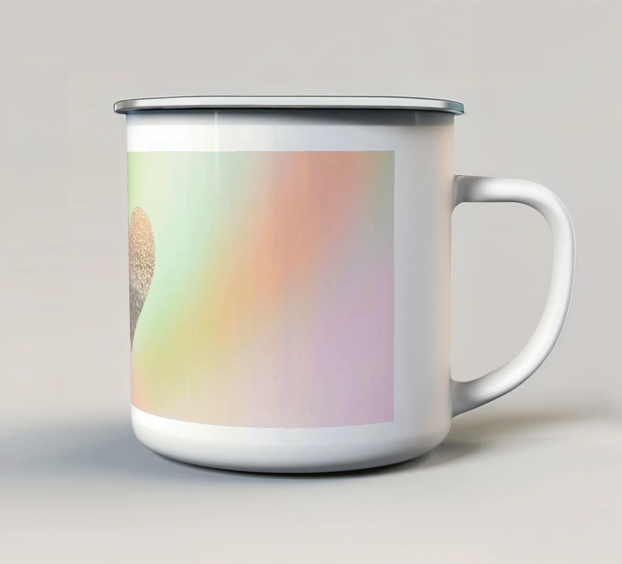 Cuore d'oro Arcobaleno tazza in smalto da Monika Strigel