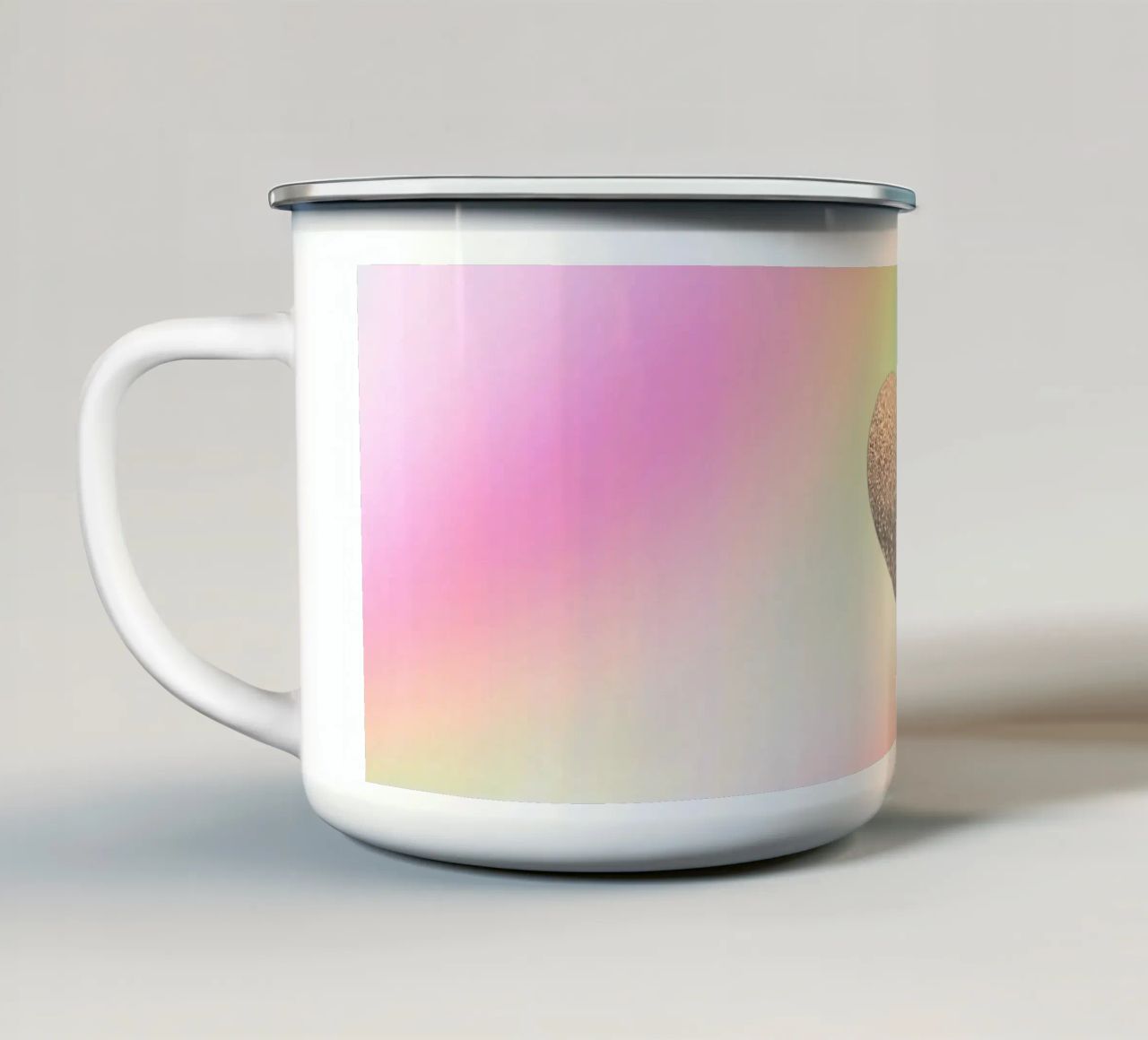 Cuore d'oro Arcobaleno tazza in smalto da Monika Strigel