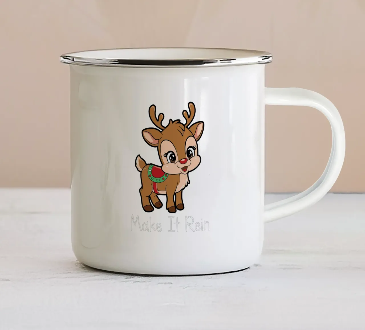 Make It Rein Emaille Tasse von edsonramosart
