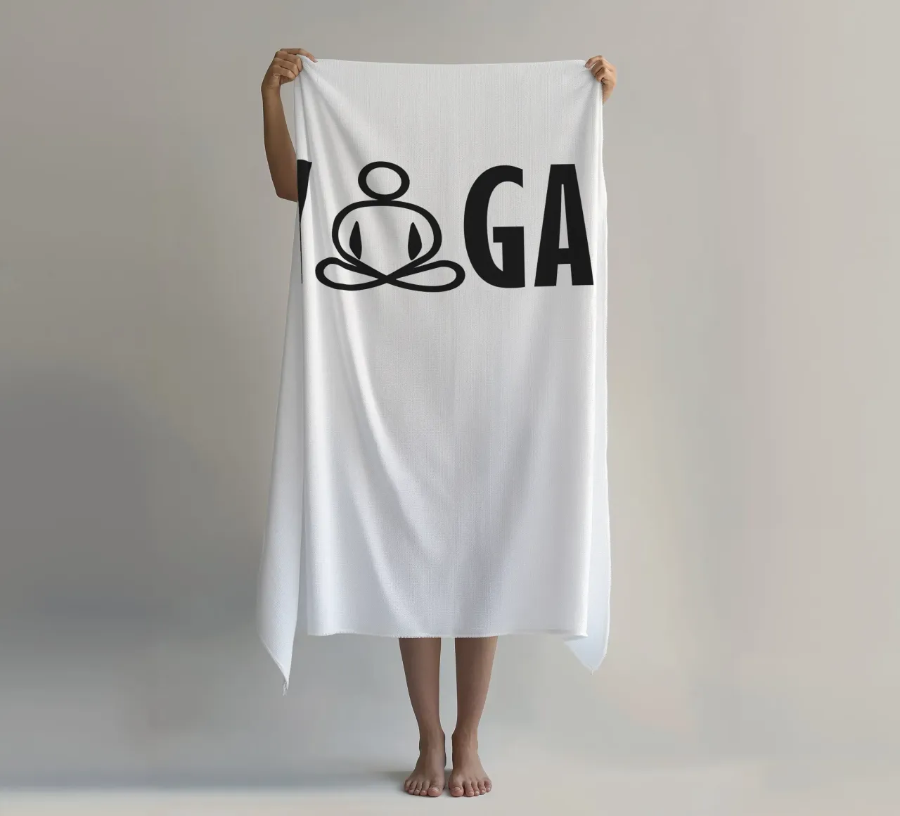 YOGA | Logo and text | Typography beach towel by Autofocus