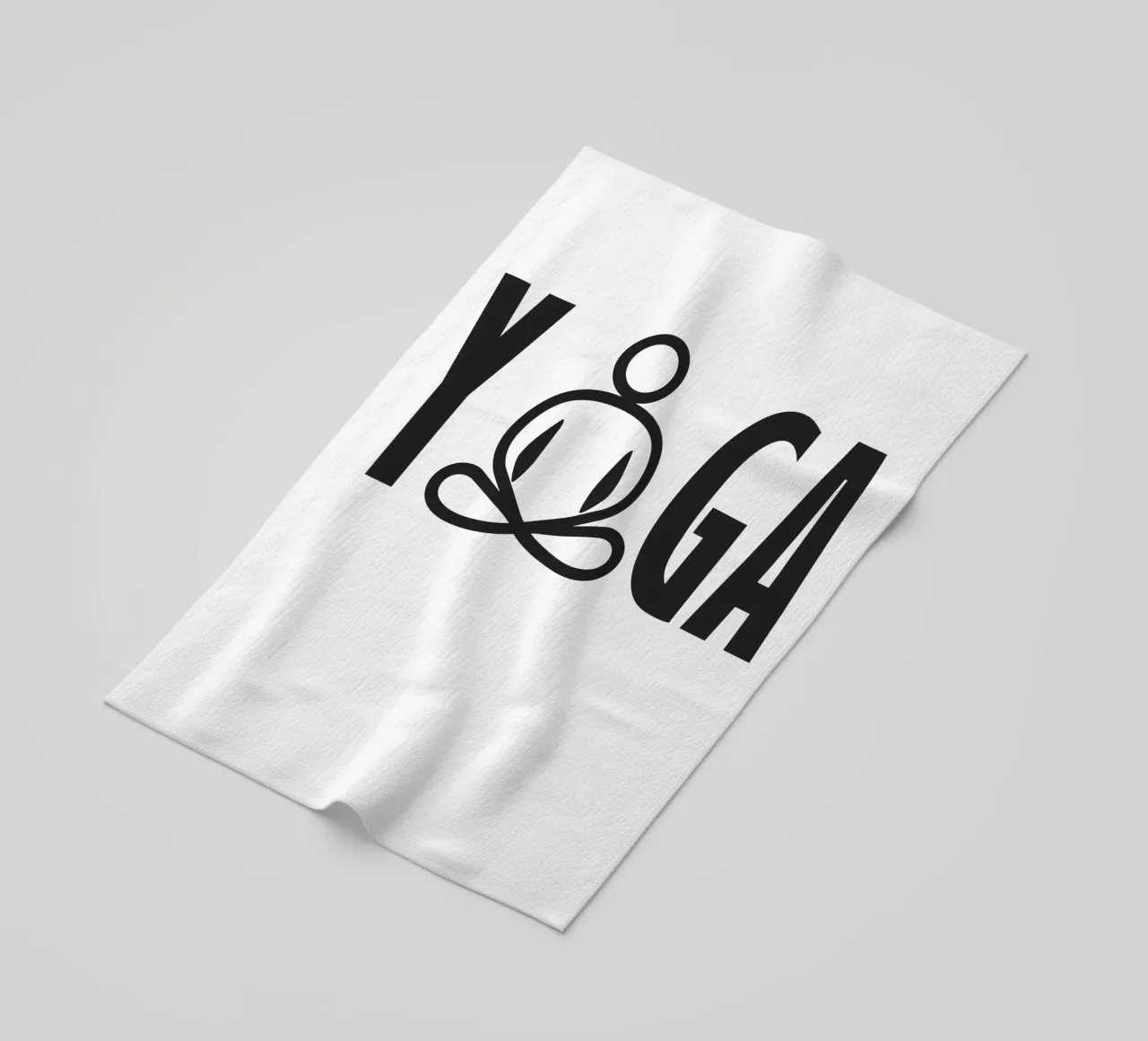 YOGA | Logo and text | Typography beach towel by Autofocus