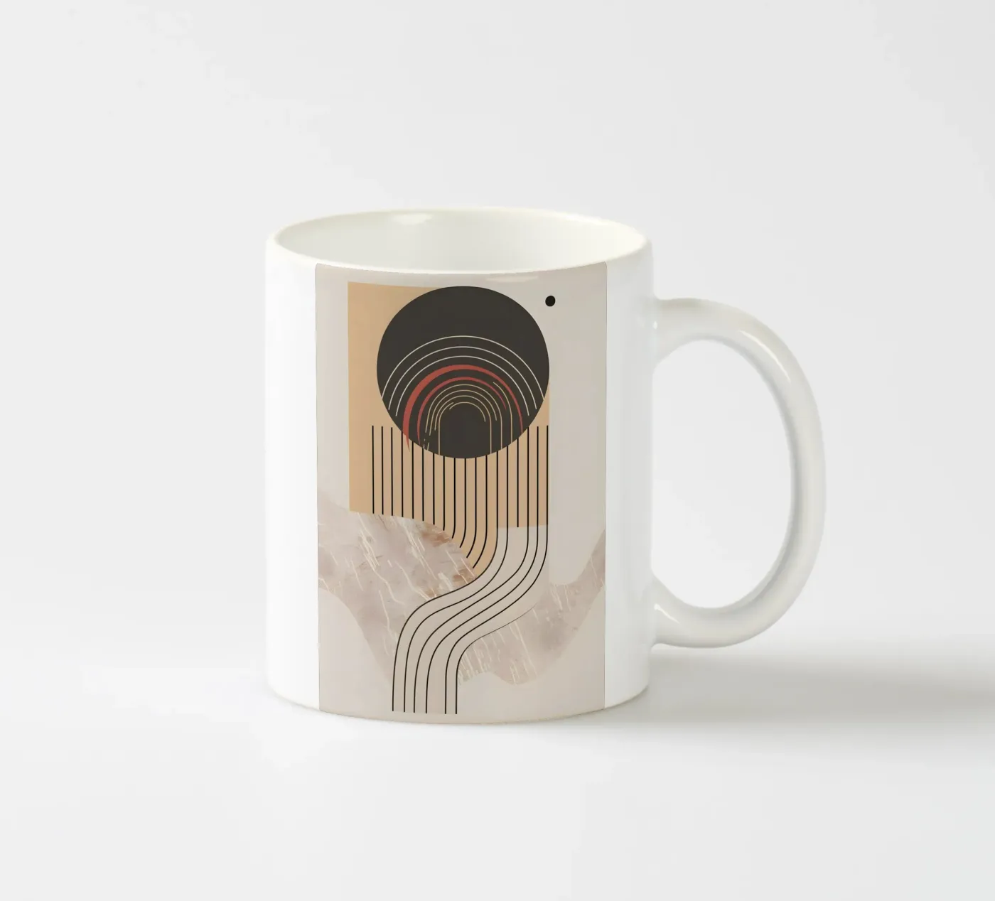 large circle ceramic mug by LisaArtes