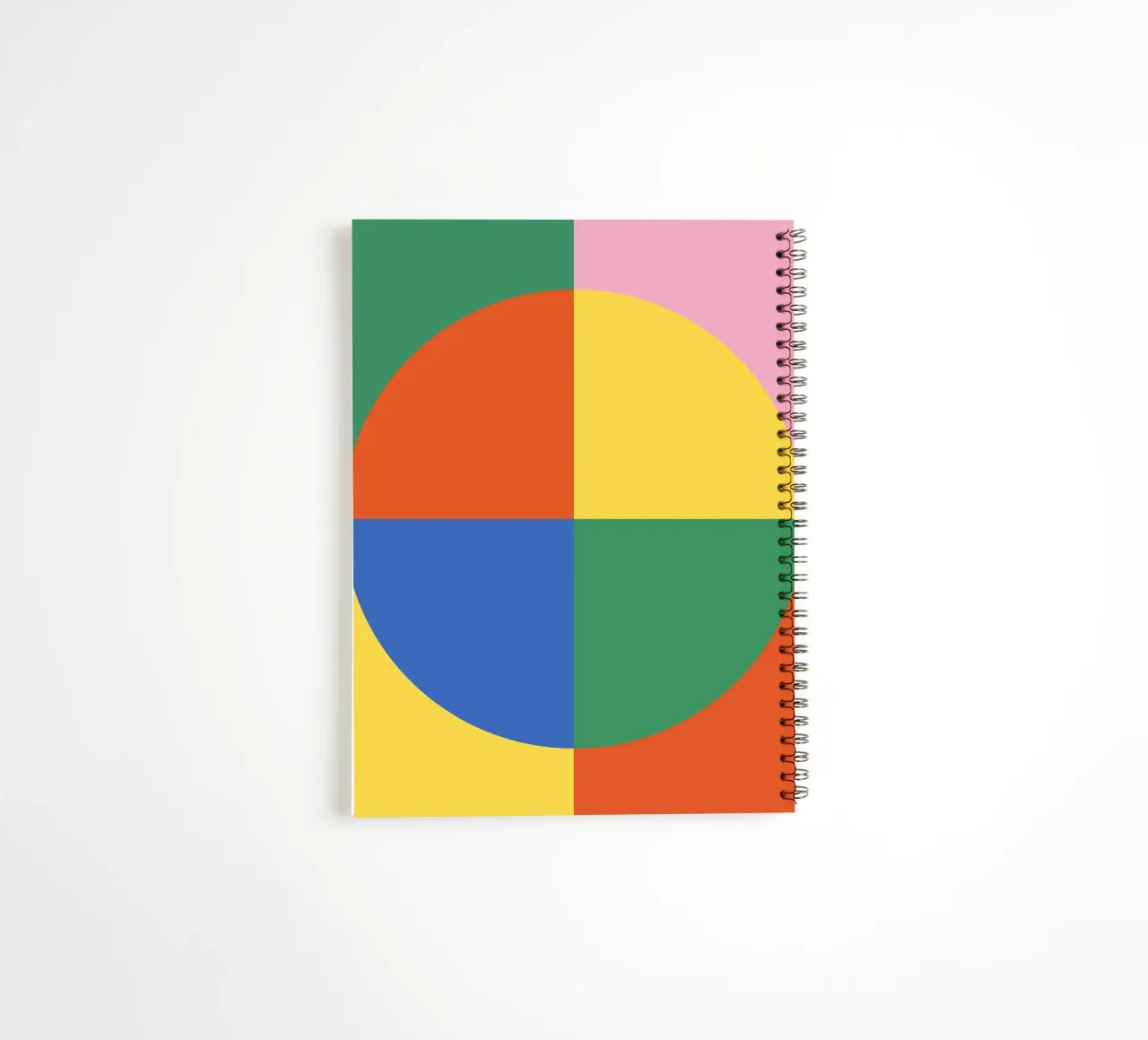 Bauhaus Abstract Tiles Pattern spiral notebook by Paigaam Studio