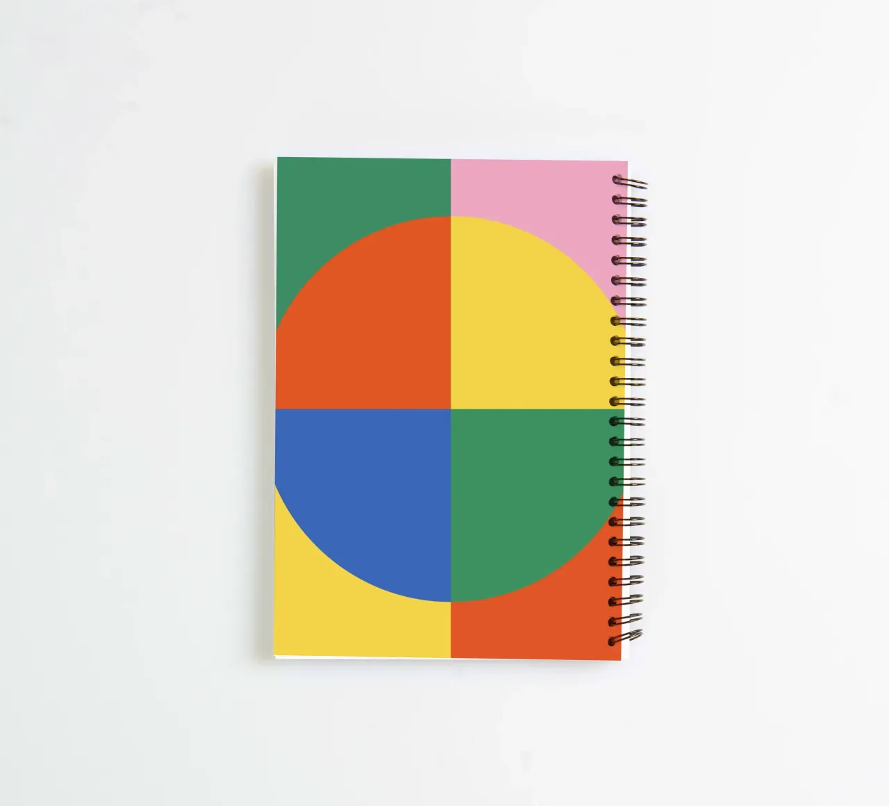 Bauhaus Abstract Tiles Pattern spiral notebook by Paigaam Studio
