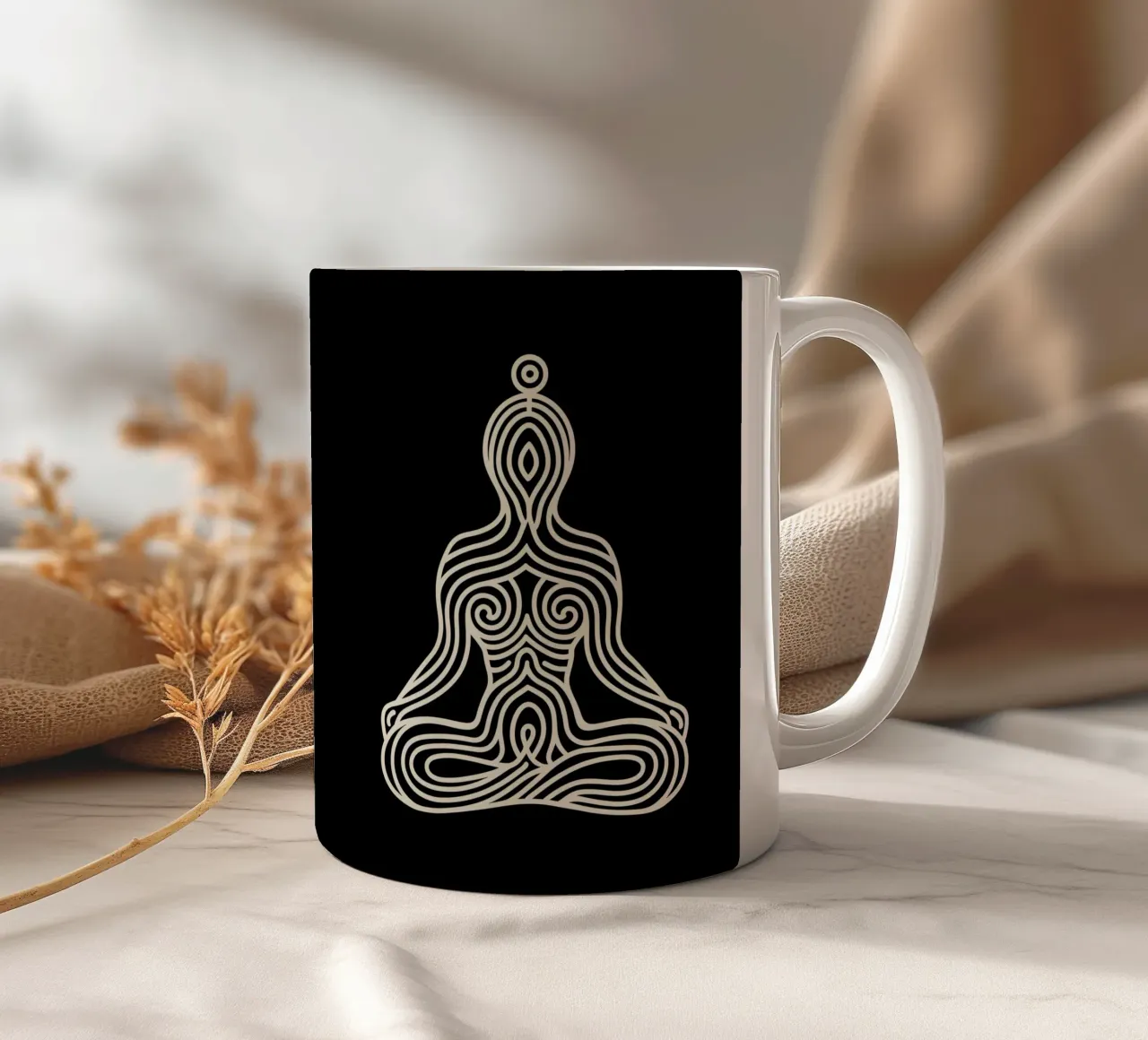 Design del logo Yoga per donne tazza in ceramica da Autofocus