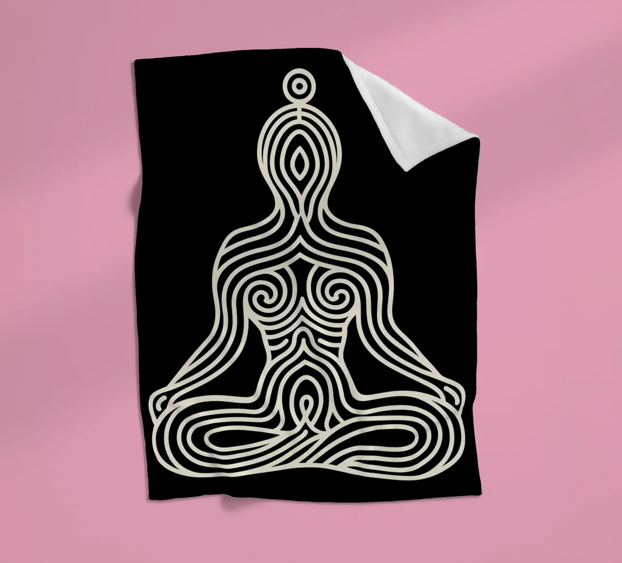 Design del logo Yoga per donne coperta in pile da Autofocus