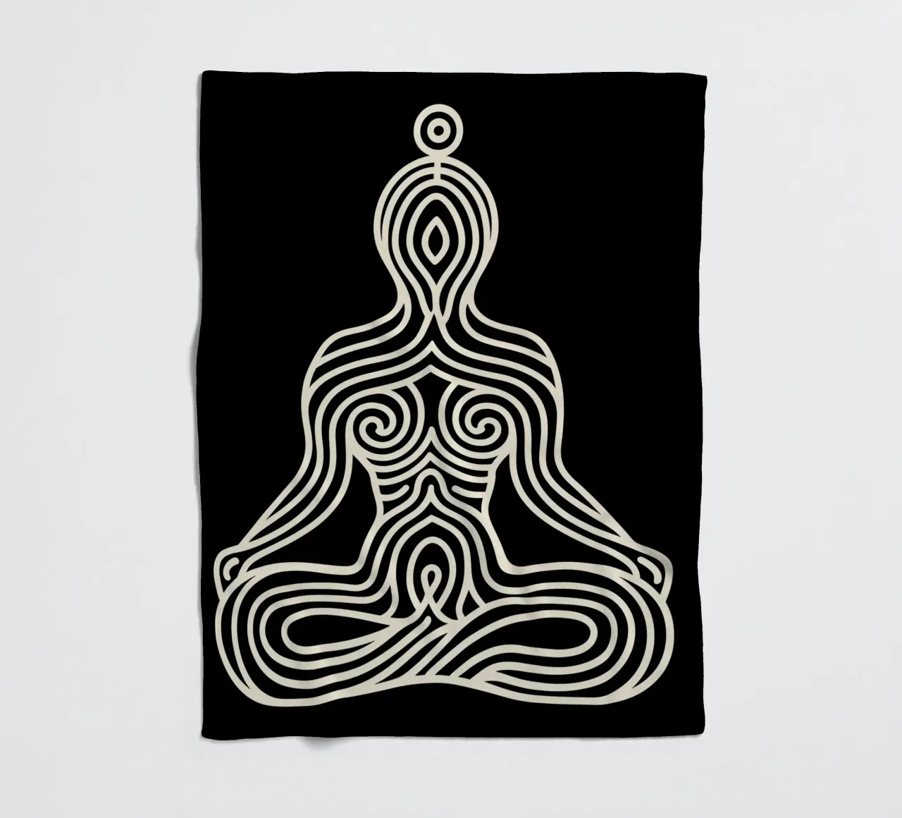 Design del logo Yoga per donne coperta in pile da Autofocus