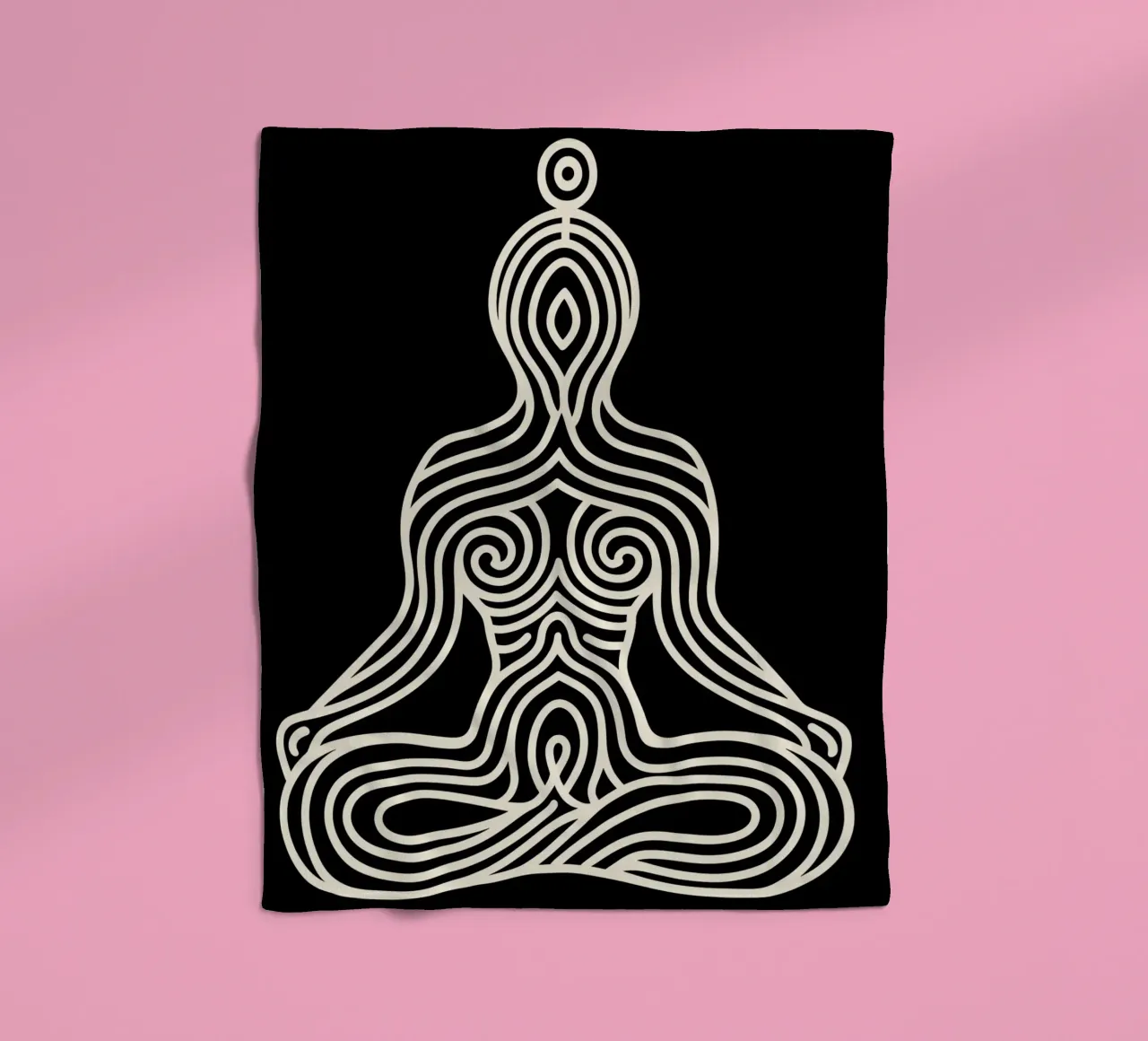 Design del logo Yoga per donne coperta in pile da Autofocus