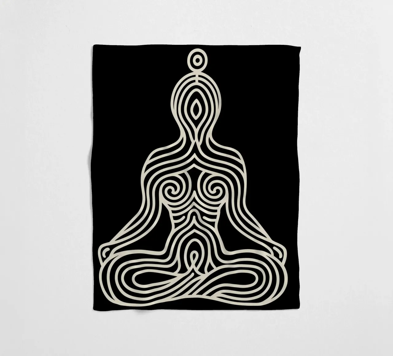 Design del logo Yoga per donne coperta in pile da Autofocus