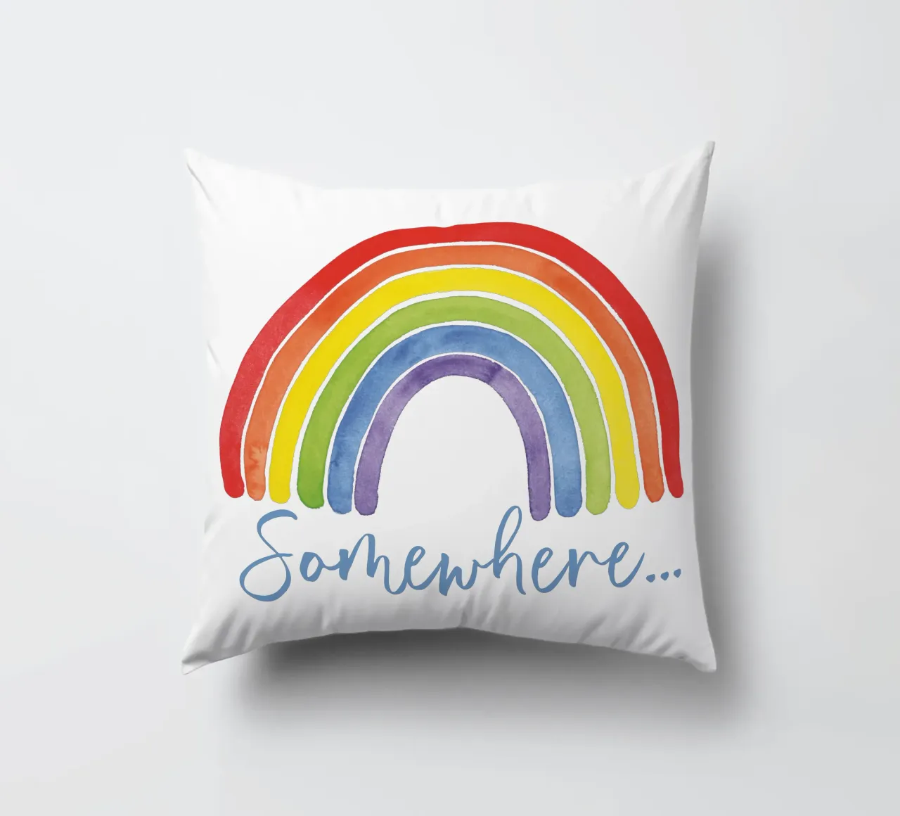 Regenbogen, da qualche parte... cuscino da Stefanie Guckau