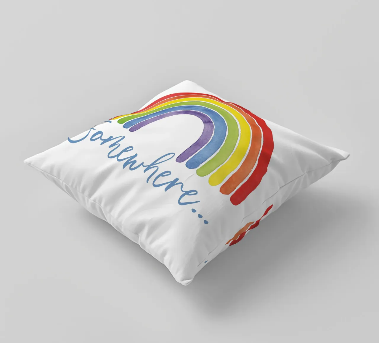 Regenbogen, da qualche parte... cuscino da Stefanie Guckau
