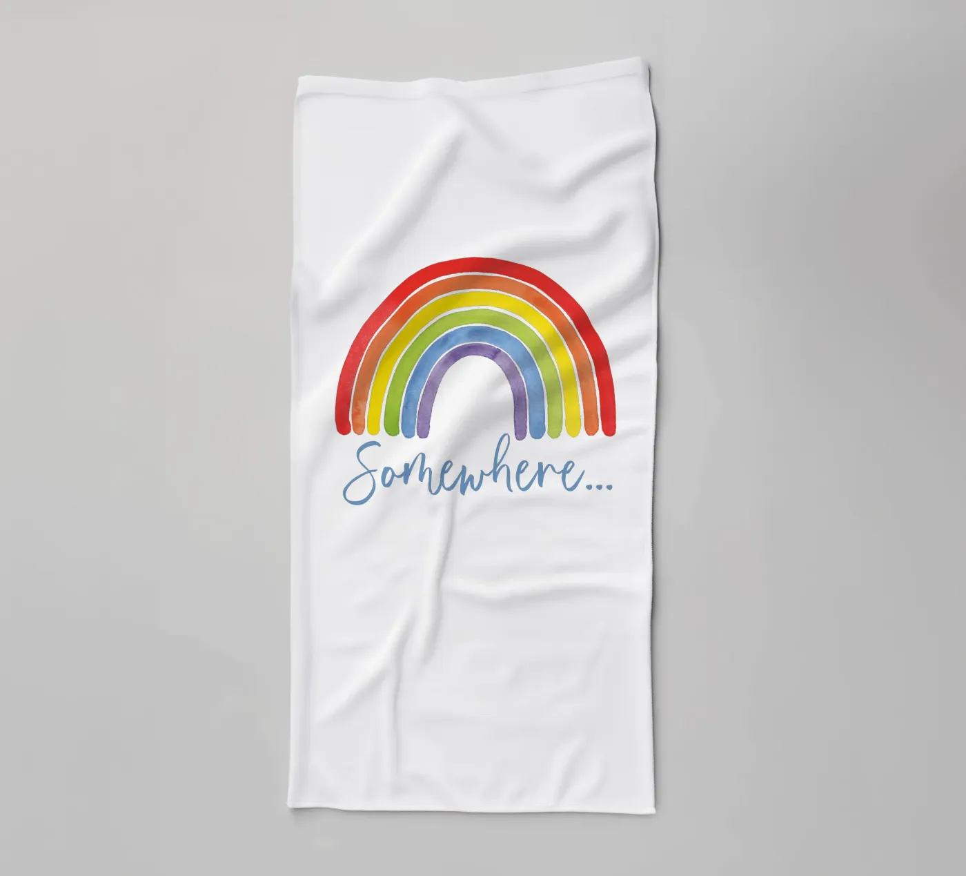 Regenbogen, Somewhere... towel by Stefanie Guckau