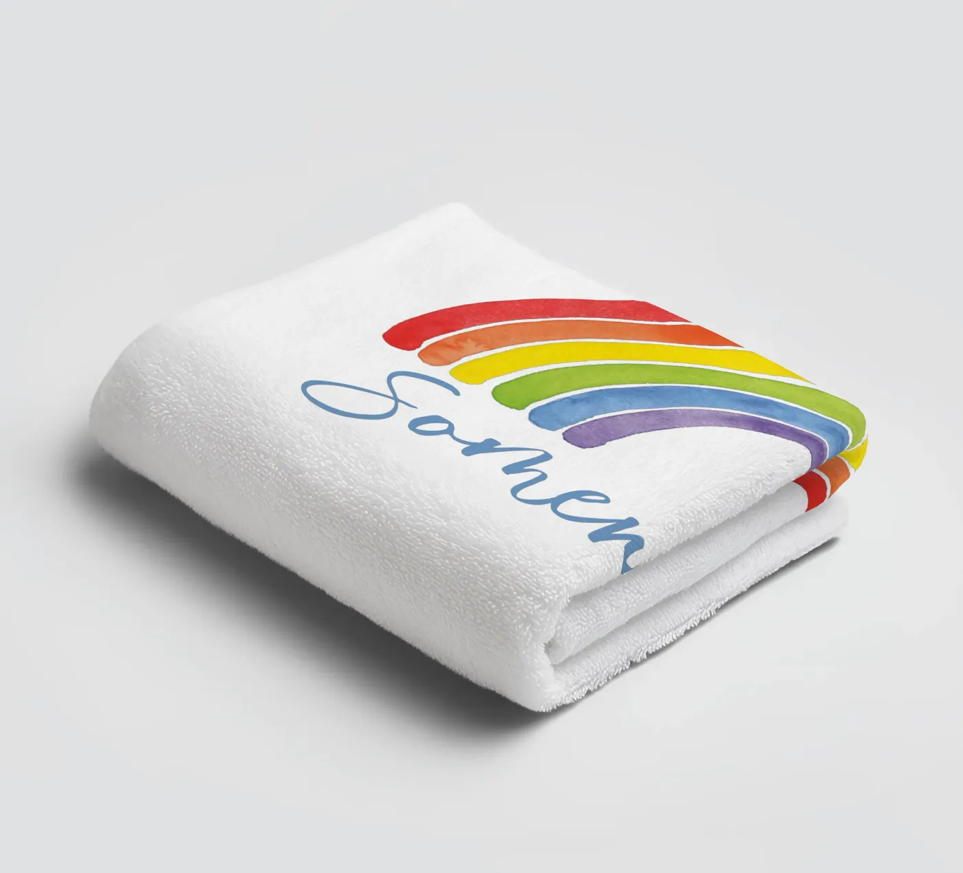 Regenbogen, Somewhere... towel by Stefanie Guckau