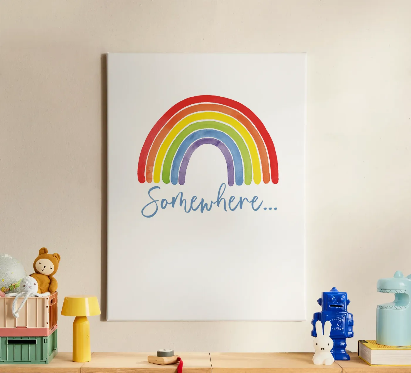 Regenbogen, Somewhere... canvas by Stefanie Guckau