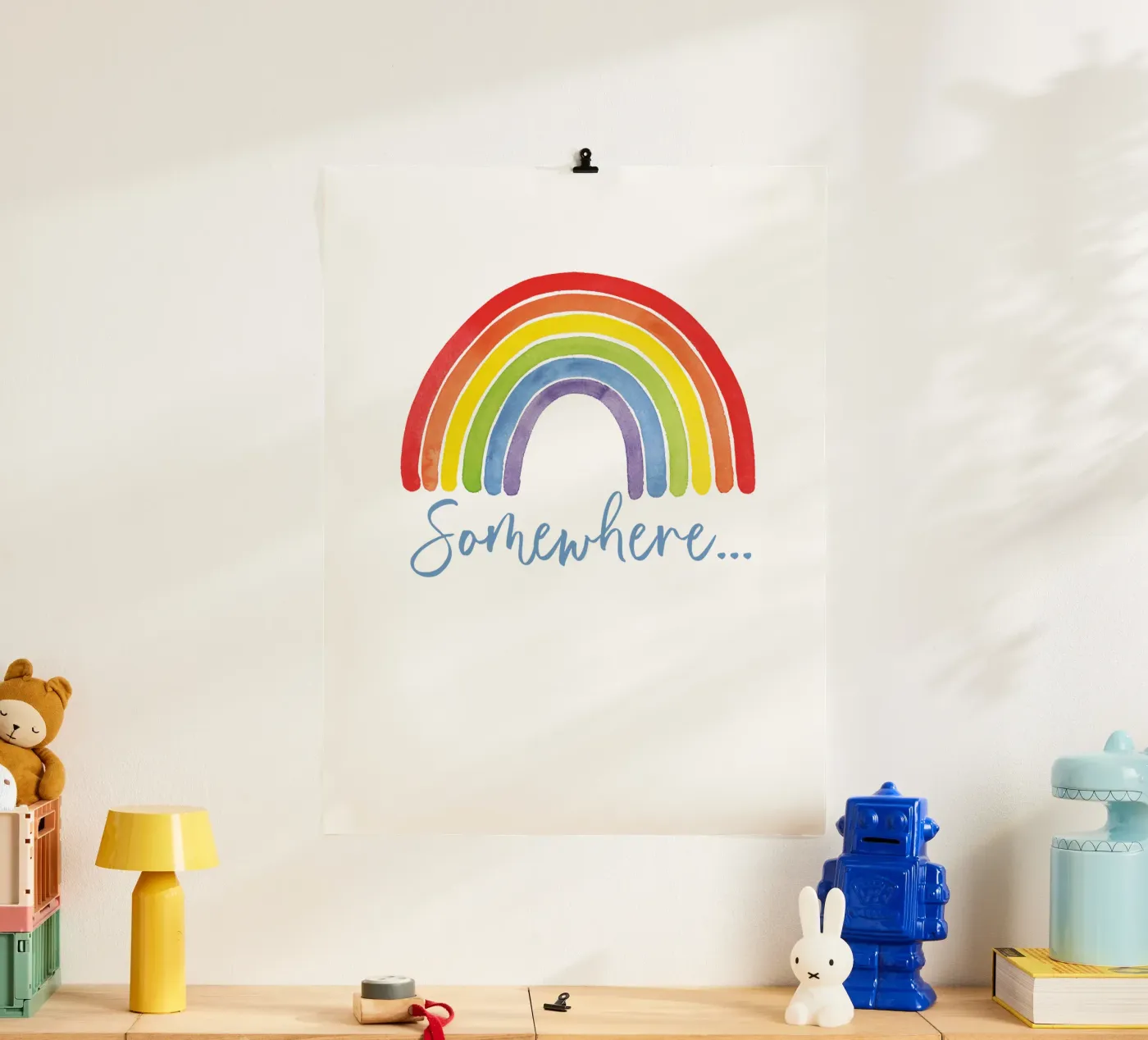 Regenbogen, Somewhere... poster by Stefanie Guckau